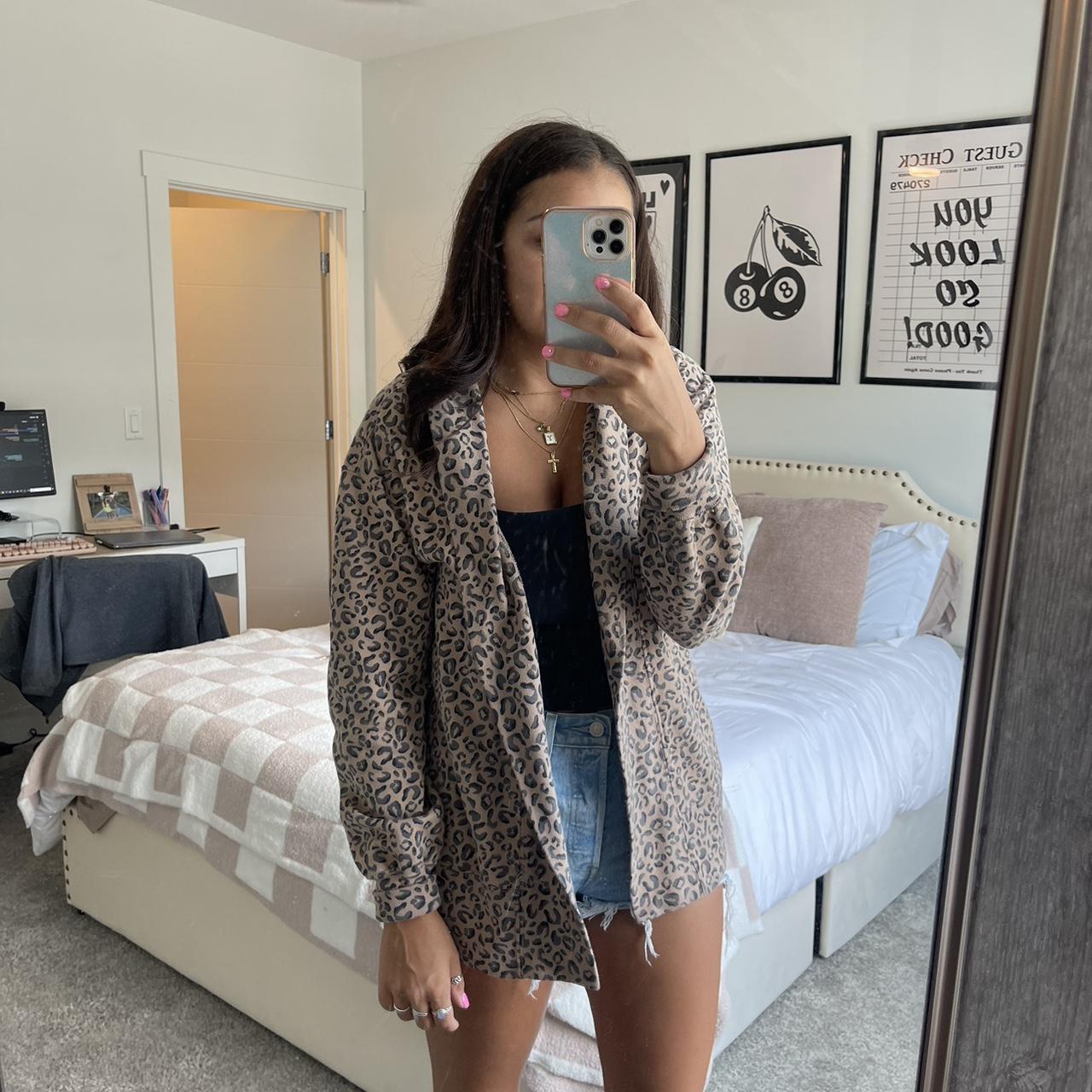 Abercrombie clearance leopard cardigan