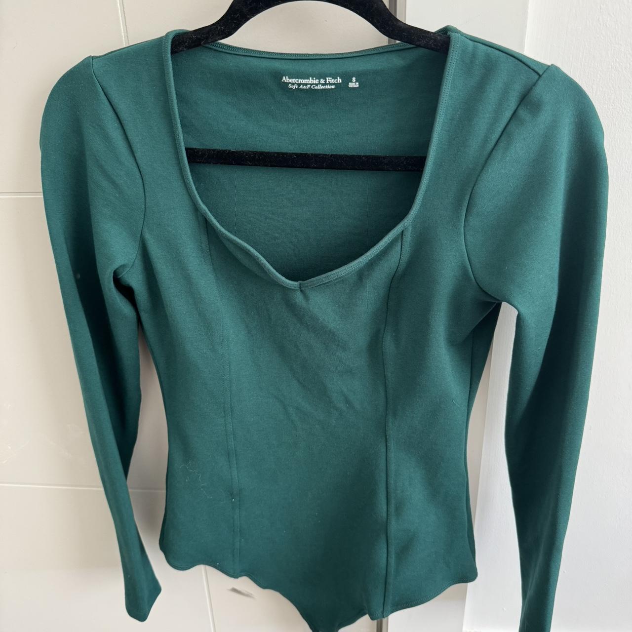 Abercrombie Green Sweetheart Bodysuit Brand new... - Depop