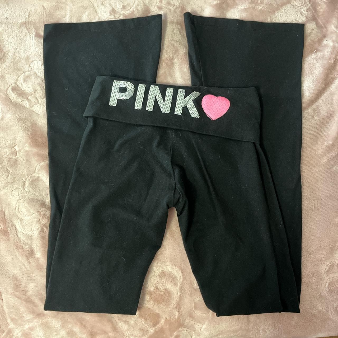 VICTORIAS SECRET PINK YOGA PANTS cute modern pink... - Depop