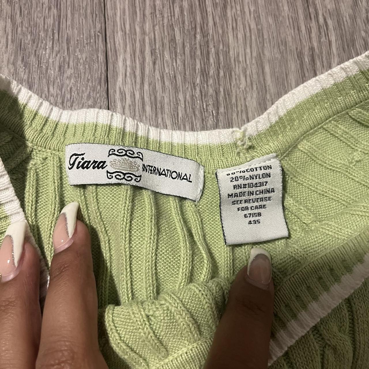 Tiara International Women's Green Croptop Depop