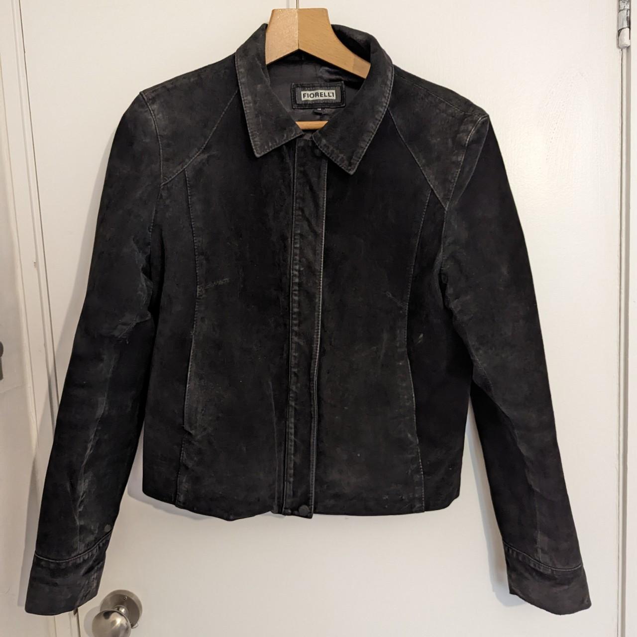 Vintage Fiorelli leather suede jacket. Vintage size... - Depop