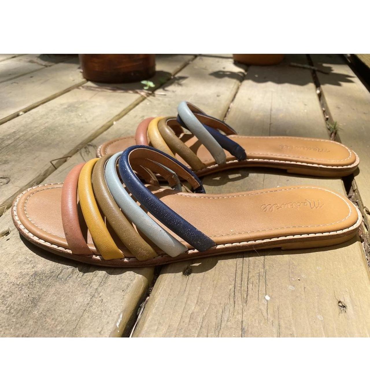 Rainbow Leather Madewell Sandals Gently used with Depop