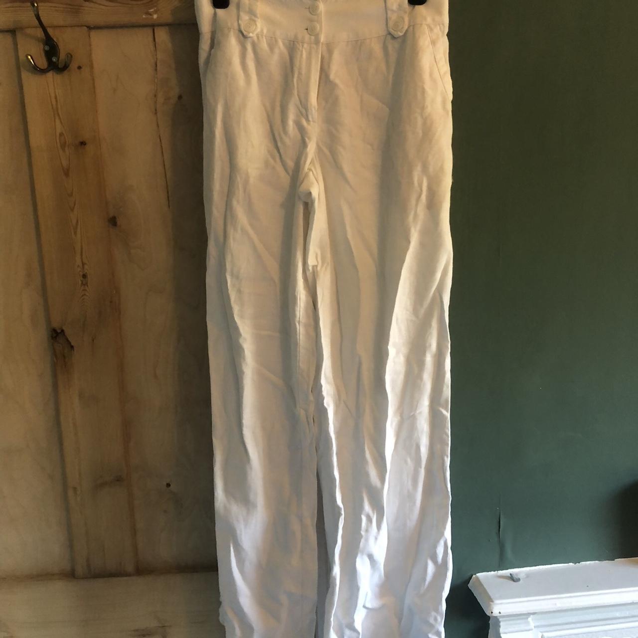 White linen trousers from marks and Spencer’s.... Depop