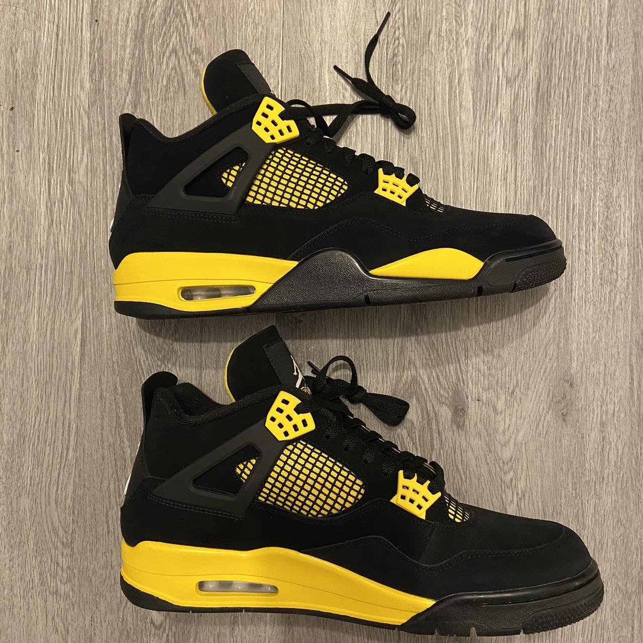 jordan 4 black blue yellow