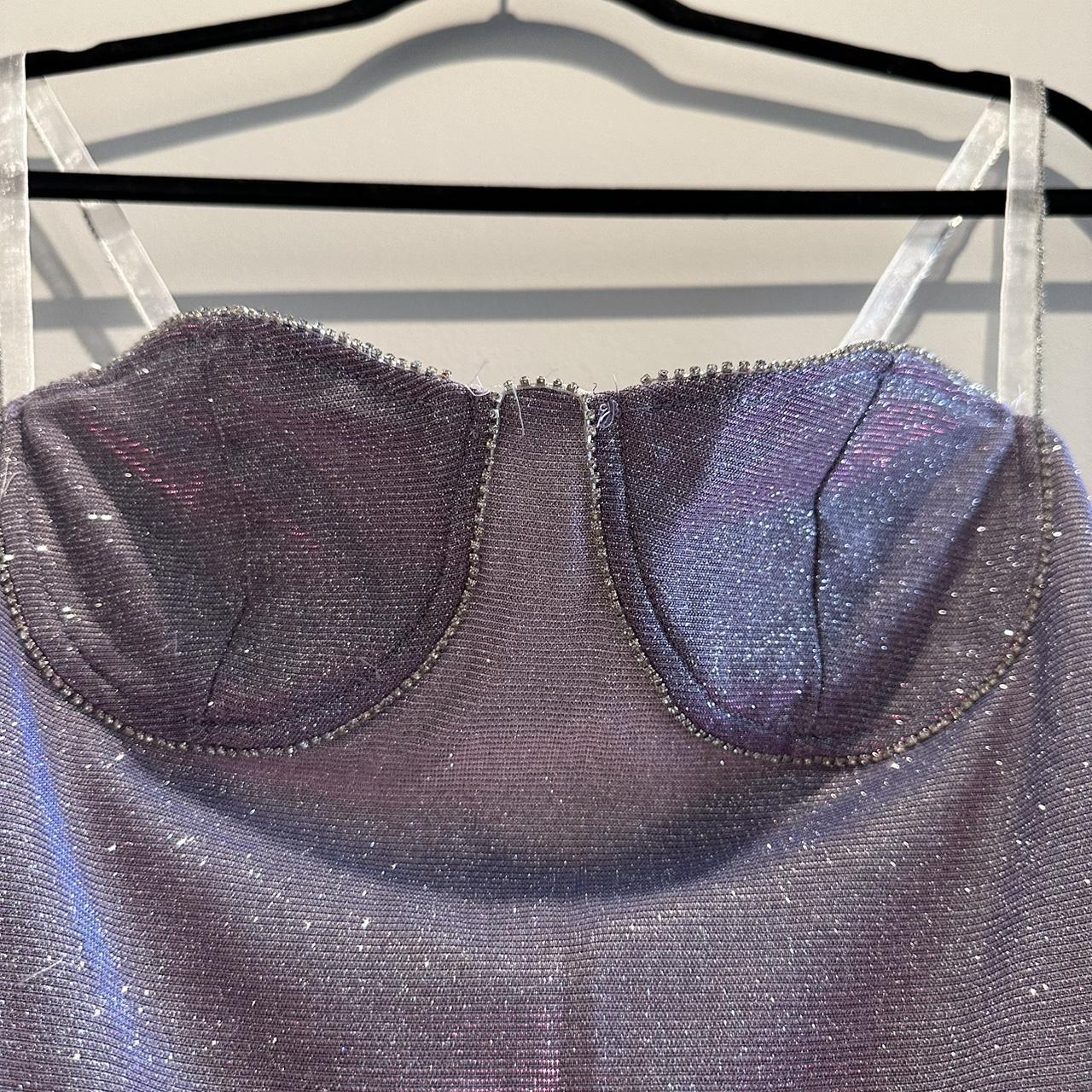 super sparkly purple mirror palais dress dupe. size... Depop