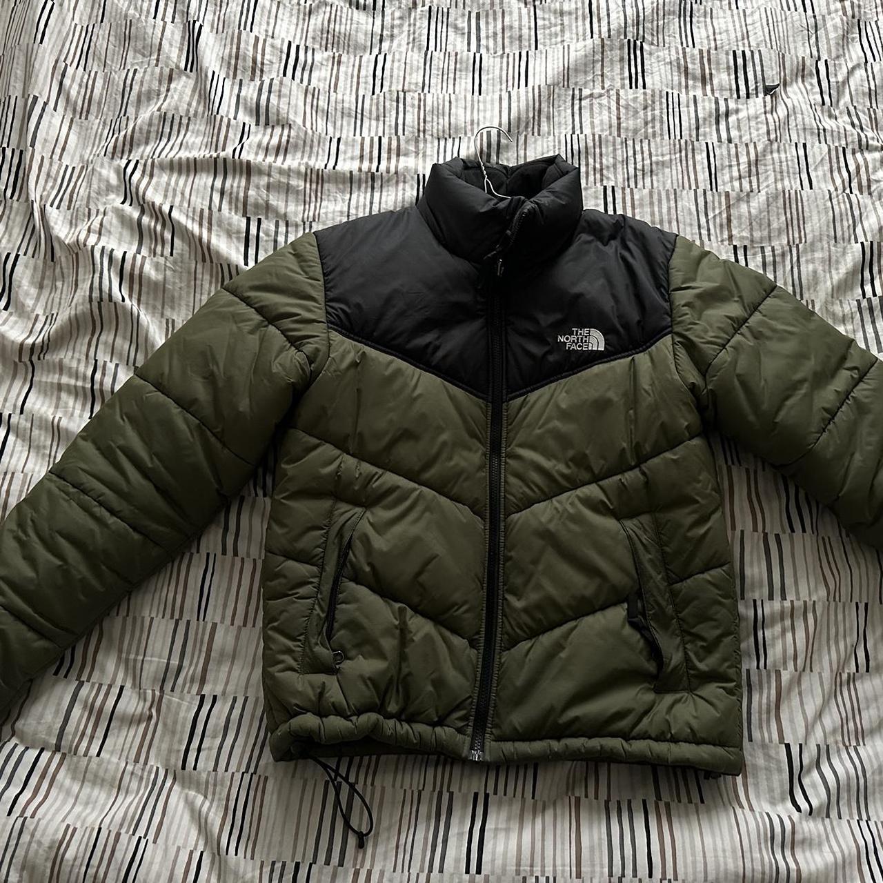 Khaki green north face on sale coat