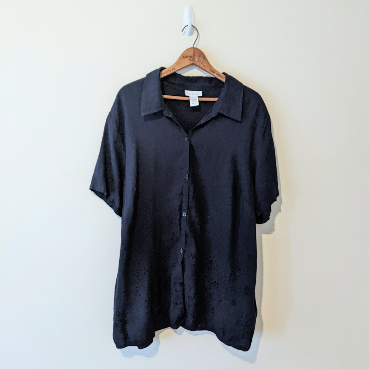 Avenue Women's Navy Shirt | Depop