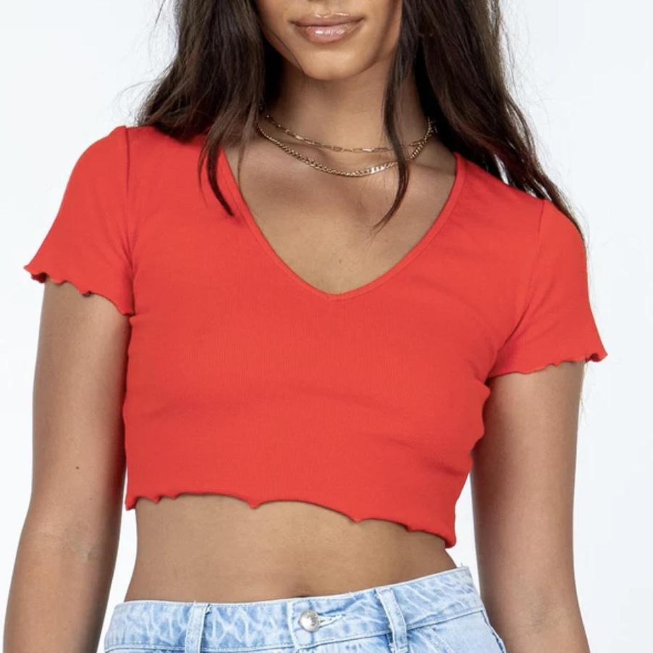 Out From Under Jody V-Neck Cropped Top
