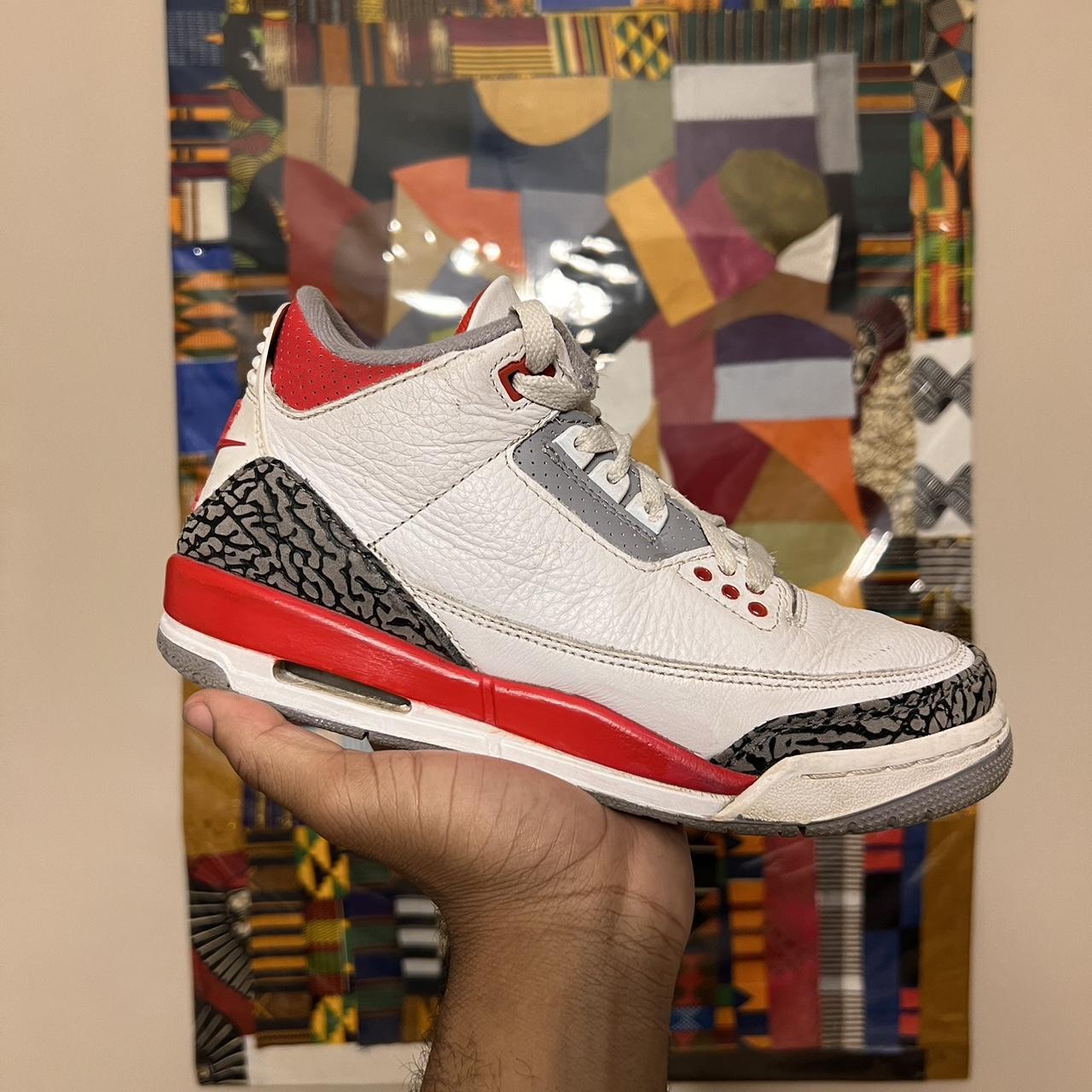 Nike Retro Air Jordan 3 Fire Red 2022 Size... - Depop