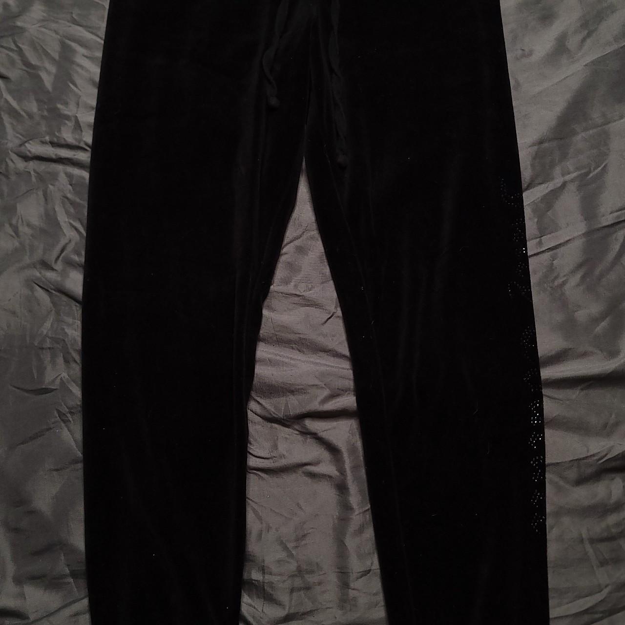 black juicy couture track pants. rhinestone... Depop