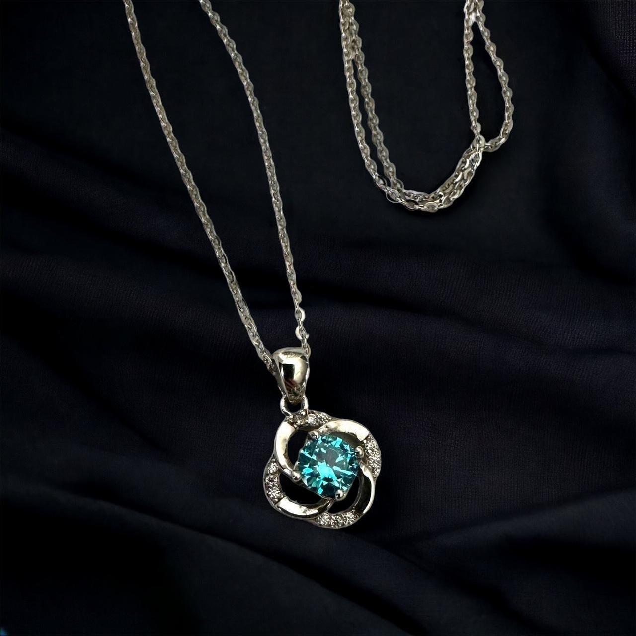 Sterling silver 925 necklace Vintage turquoise... - Depop