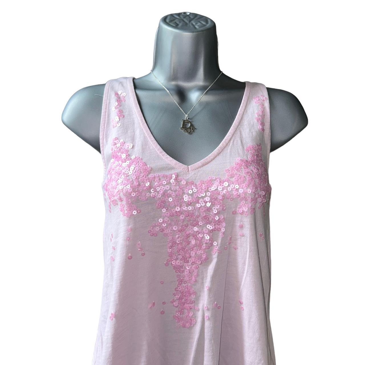 Fairycore drop 🧚‍♂️ y2k baby pink tank top with matte... Depop