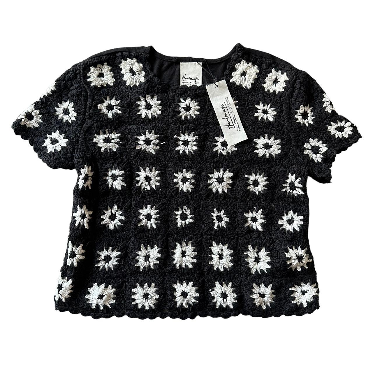 Handmade crochet daisy top size small Chest... Depop