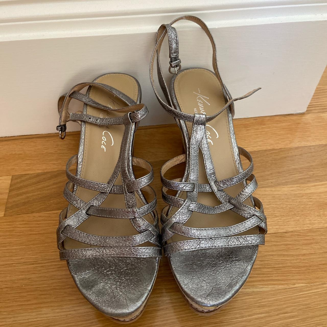 Kenneth cole store silver sandals