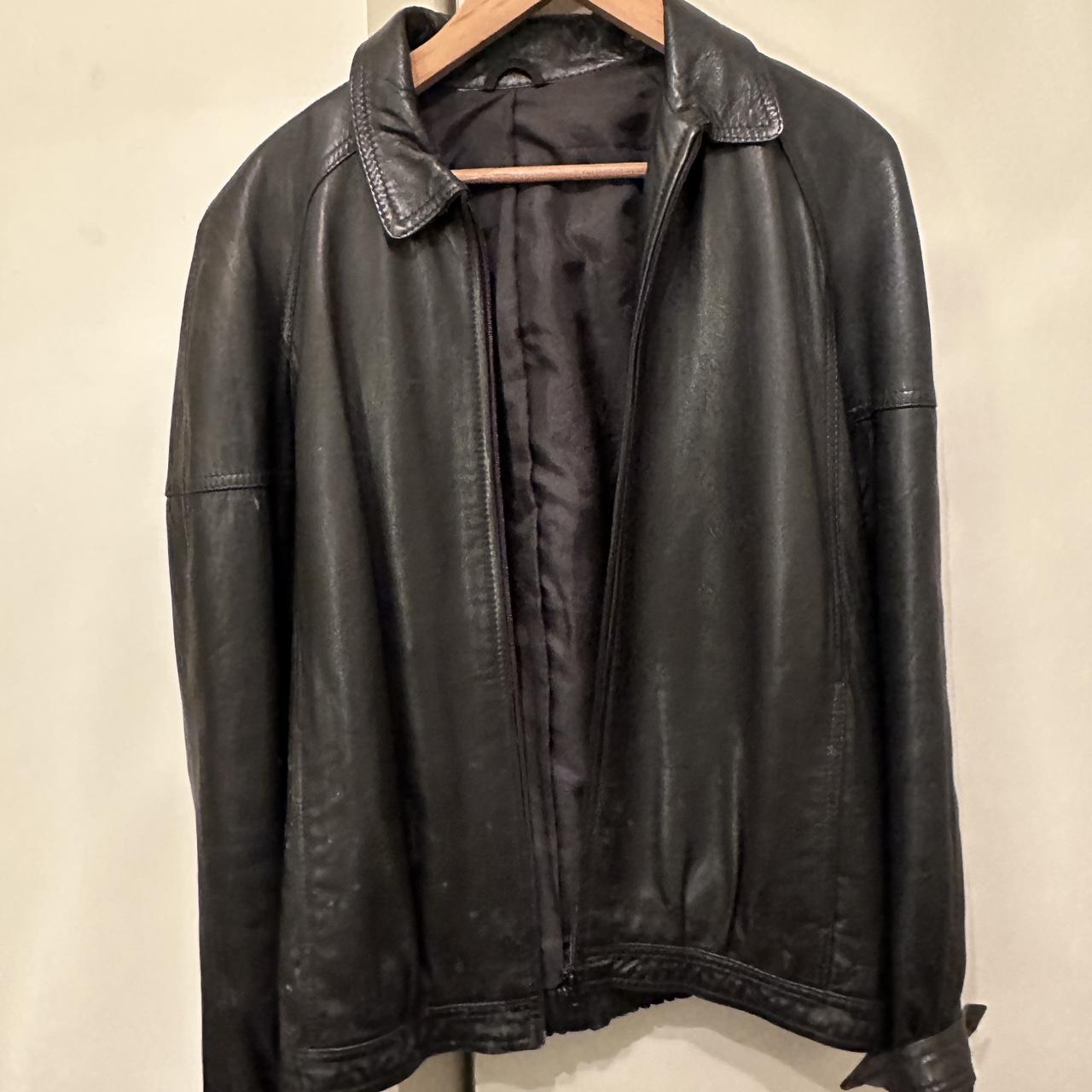 Australia Made Leather Jacket. Line, Elastic h.... Depop