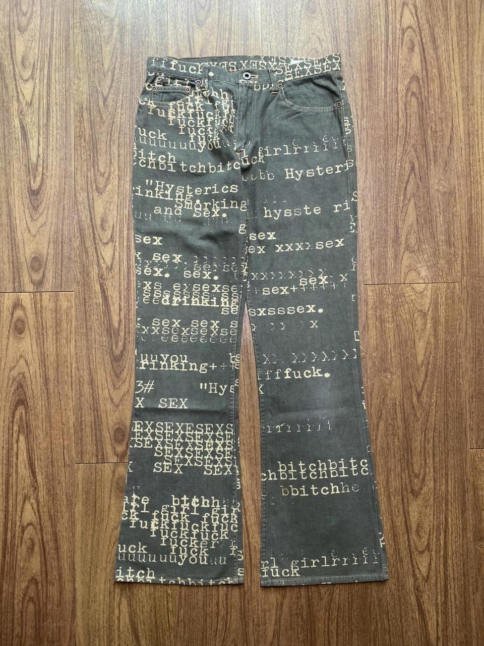 SS99 Hysteric Glamour Fuck Sex Bitch XXX Denim Pants - Depop