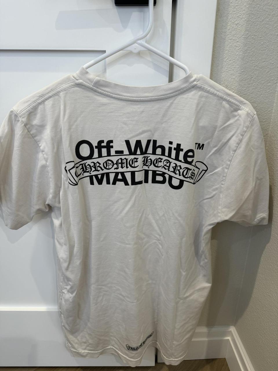 Off white chrome hearts t shirt best sale