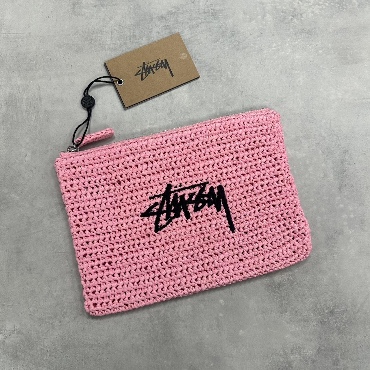 Stussy AW25 SKULLCAP LEOPARD PINK Stussy Small Logo Skullcap