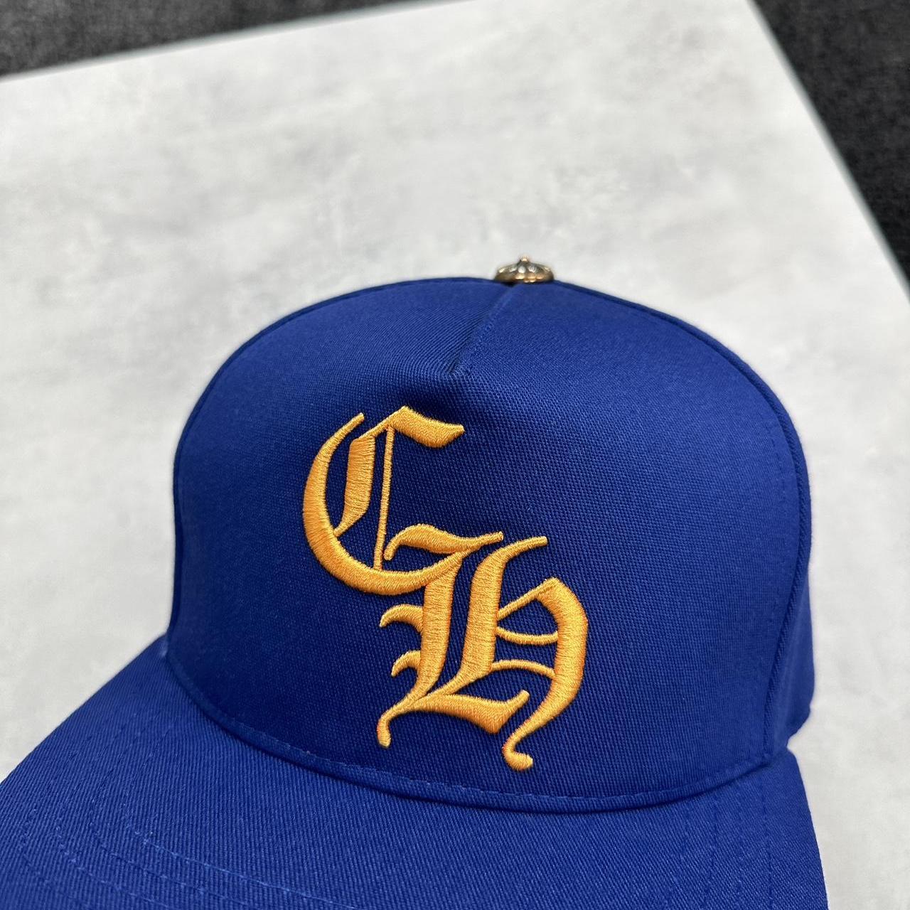 Chrome Hearts CH Logo Snapback Cap Blue Orange • One | Depop