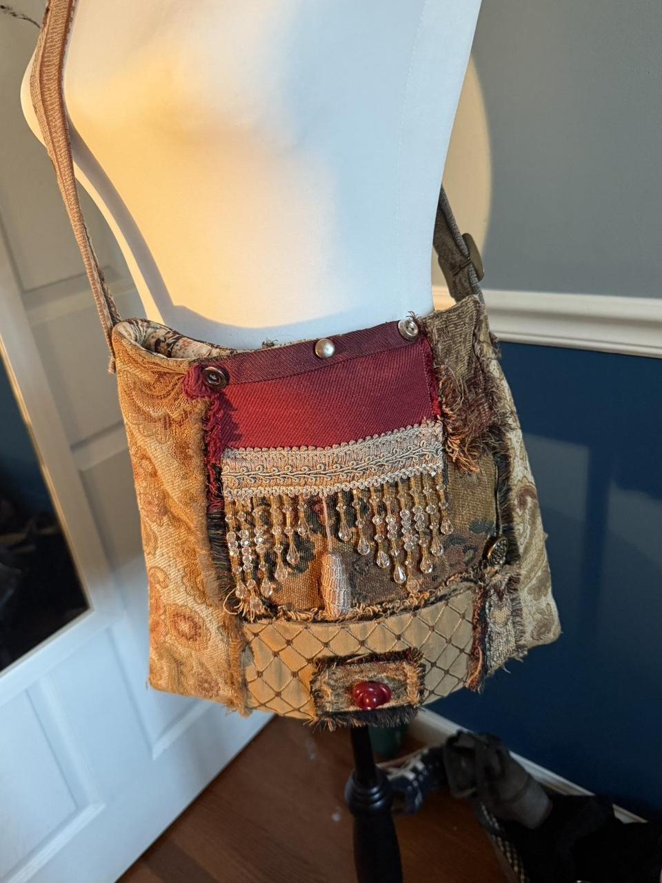 Women's Bag - Multi/Brown – Handmade patchwork to… - image 2