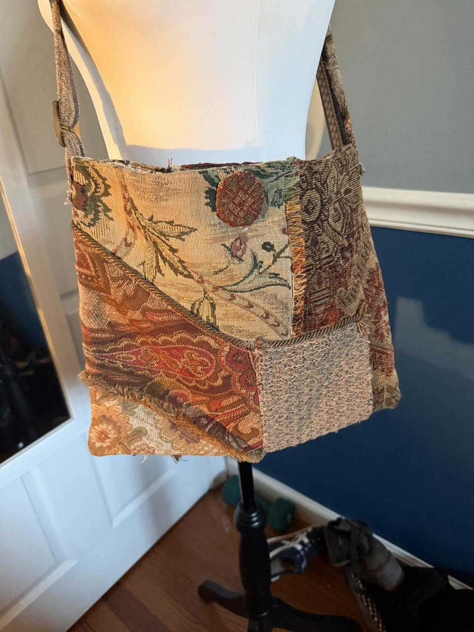 Women's Bag - Multi/Brown – Handmade patchwork to… - image 5