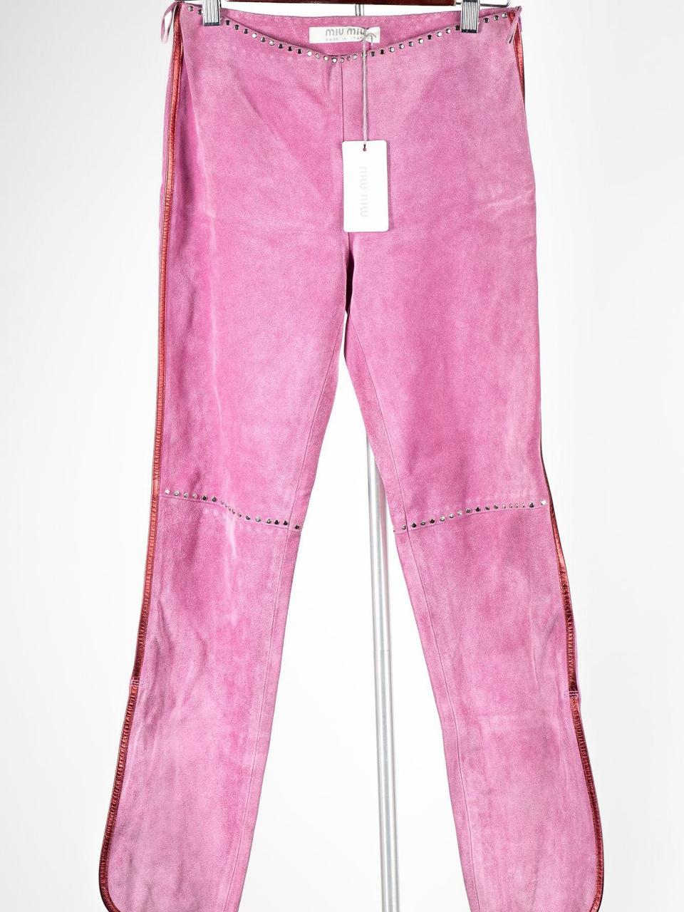 Miu Miu Women's Pants - Pink - XS – Miu Miu Y2K P… - image 1
