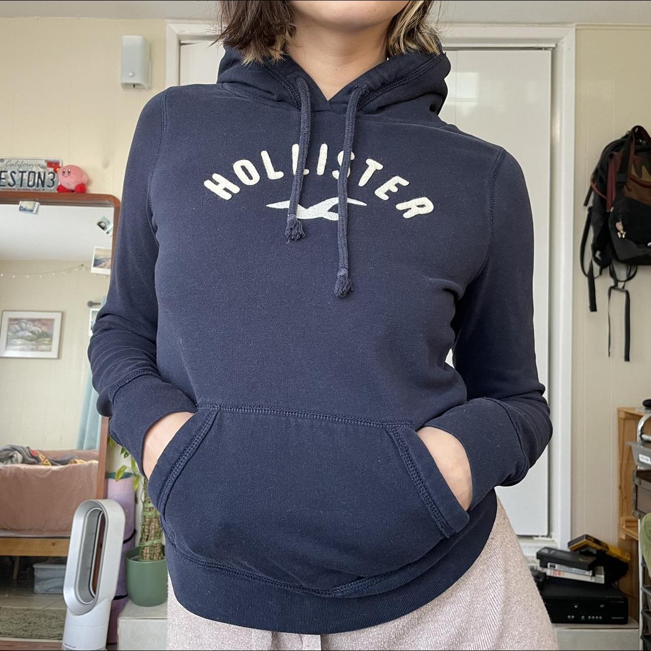 Dark blue 2025 hollister hoodie