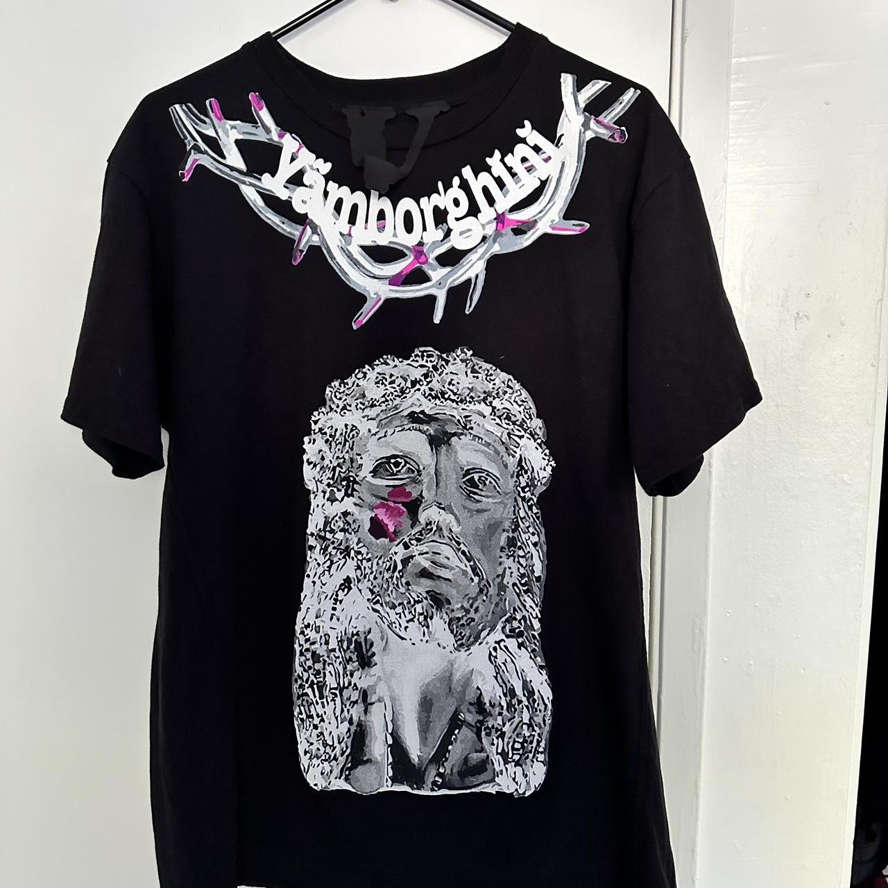 Vlone x Yams Day Jesus Piece T-shirt Black | Depop