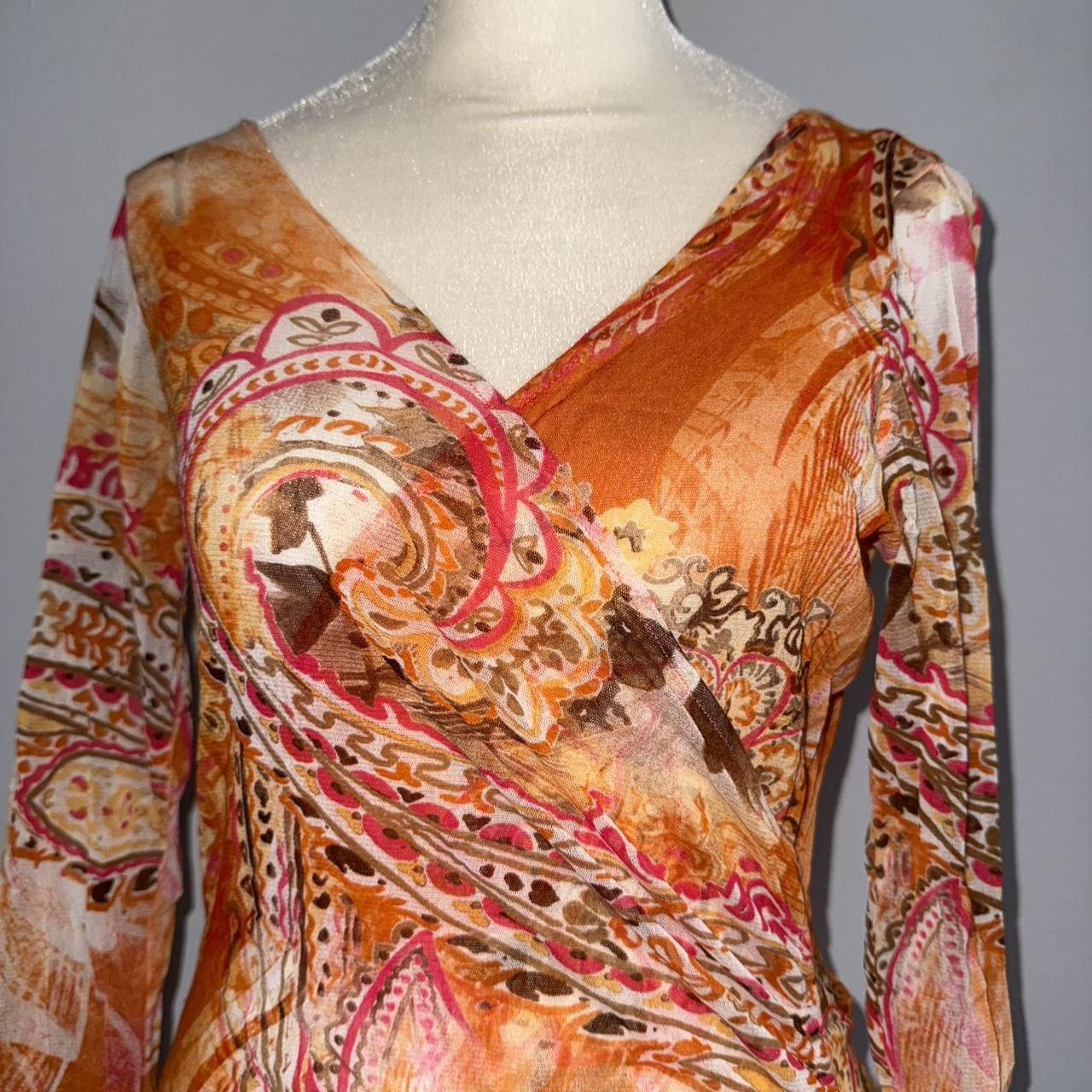 Cache Women's Blouse - Orange/Multi - M – Cache P… - image 3