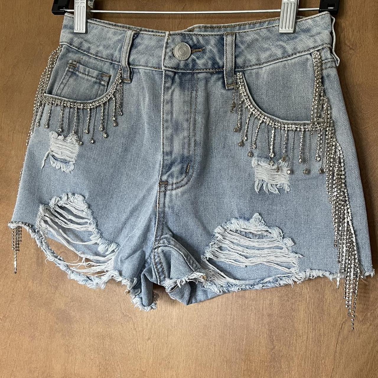 Only work once rhinestone Jean shorts from Rue