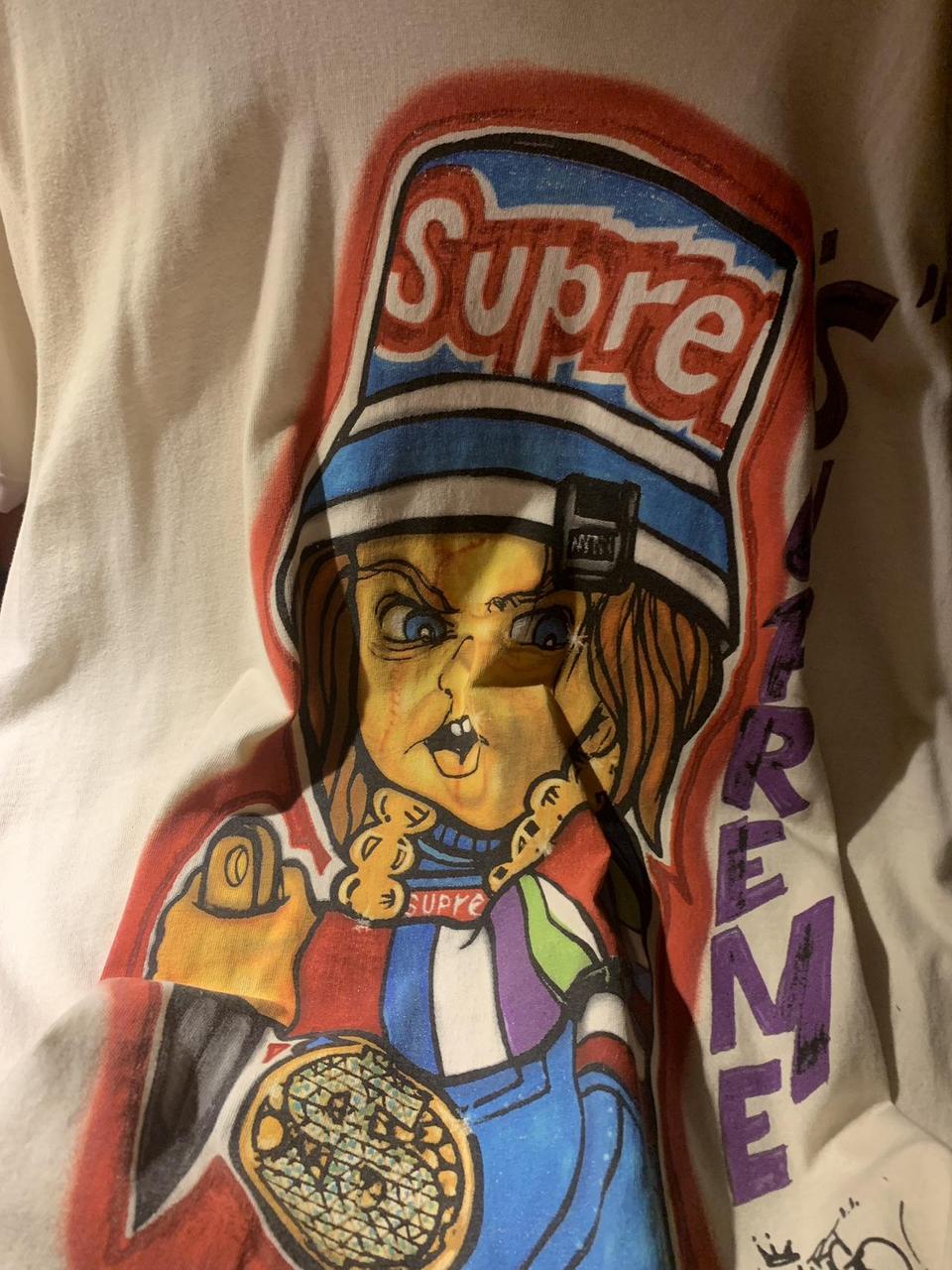 Supreme forty deuce Chucky tee Size XL natural - Depop