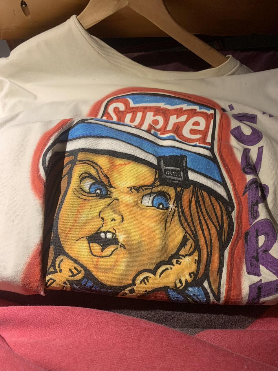 Supreme forty deuce Chucky tee Size XL natural - Depop