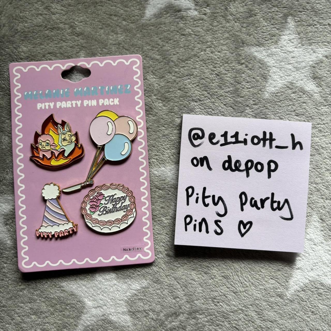 Melanie Martinez pity party pin packs with original... - Depop