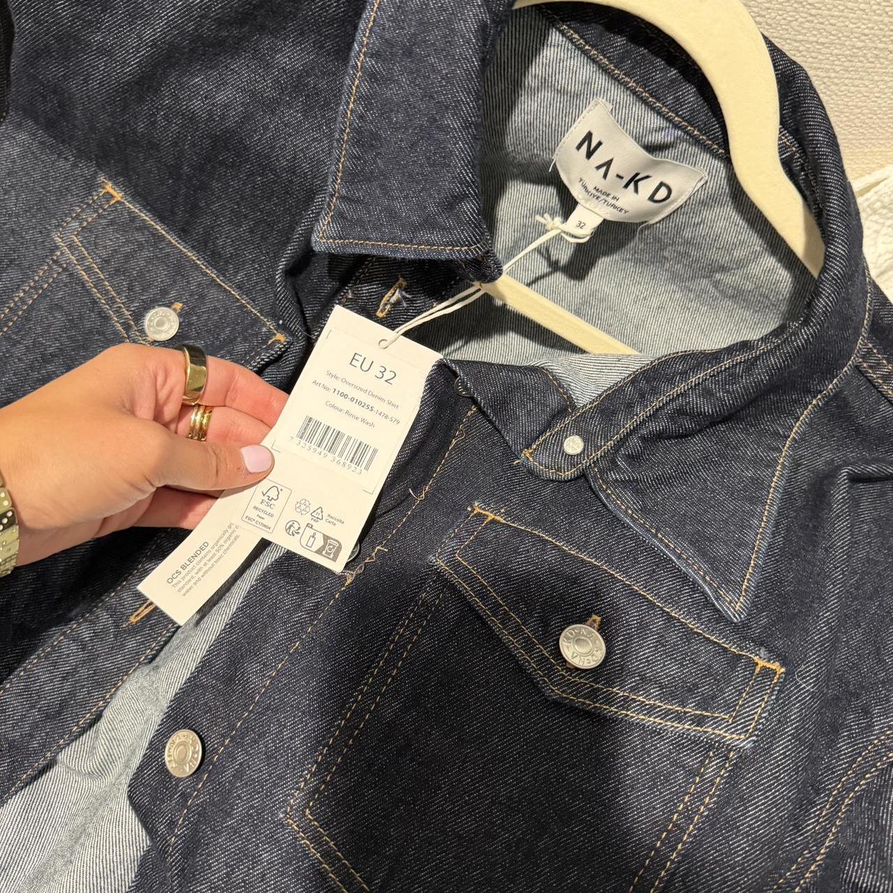 NAKD denim shacket NWT size 32 in EU sizing Depop