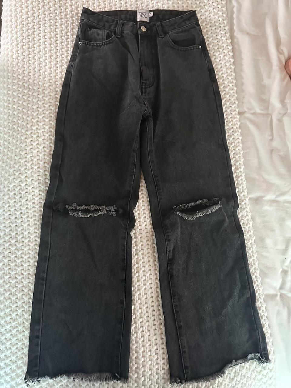 Princess Polly Women's Jeans - Black - 4 – Princess Polly jeans Barely worn