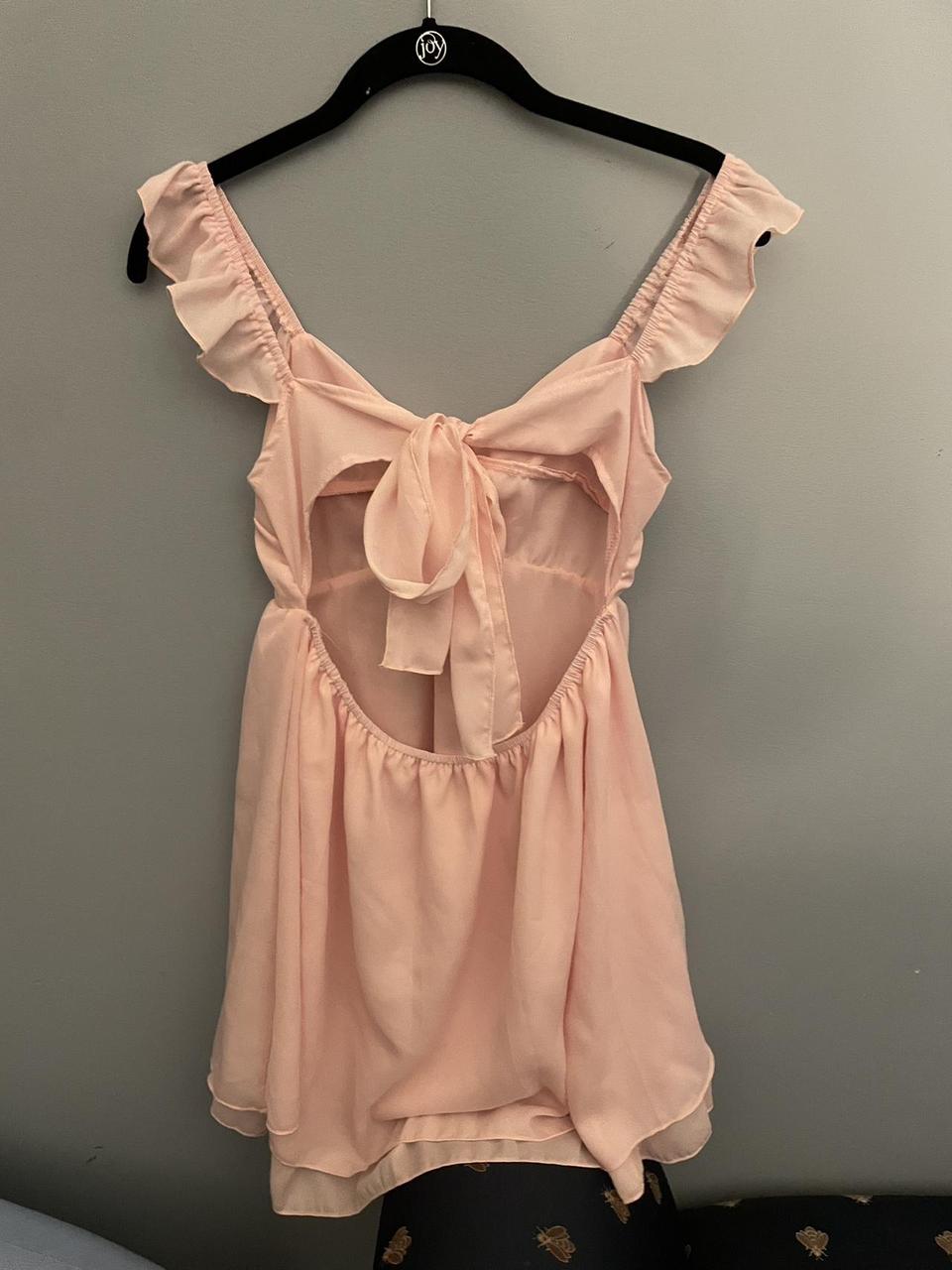 Gorgeous pastel pink babydoll dress Size M/L No tag... - Depop