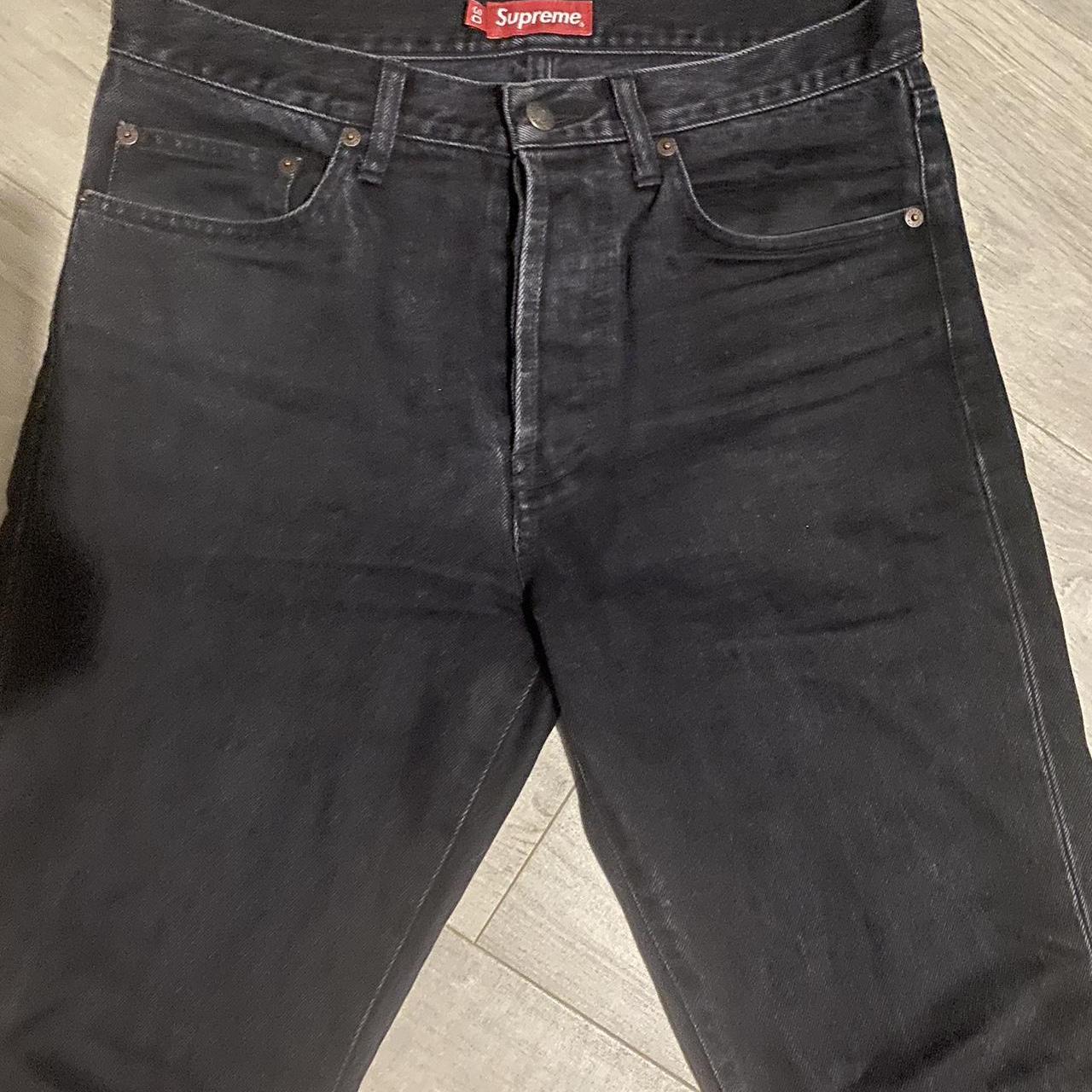 Supreme jeans 30 waist 32 leg - Depop