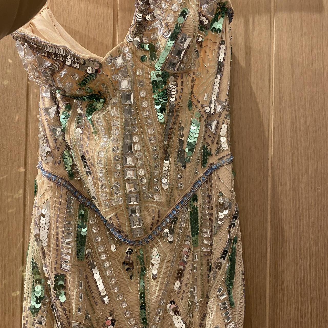 ASOS DESIGN embellished sequin bandeau maxi dress in - Depop