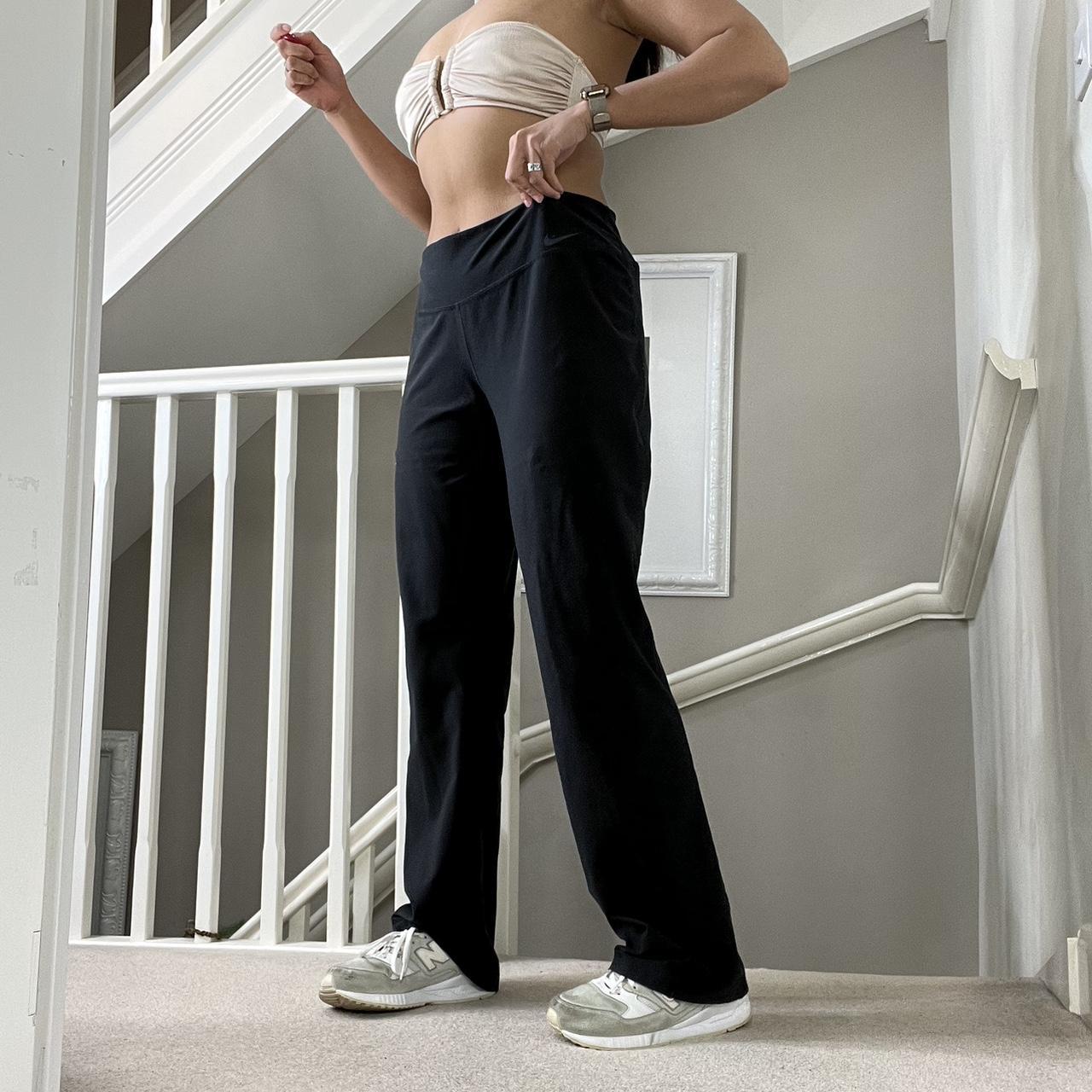 Nike Dri-Fit Flared Black Stretchable Yoga Pants - Depop