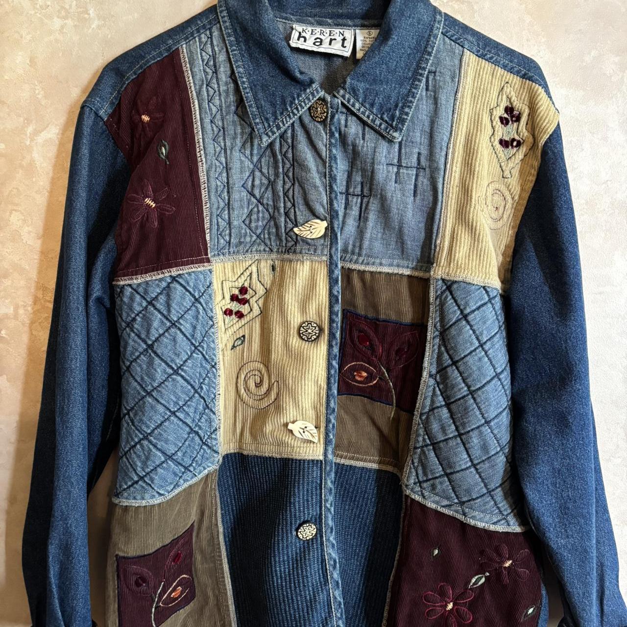 Women's Jacket - Multi/Blue - S – Denim patchwork… - image 1