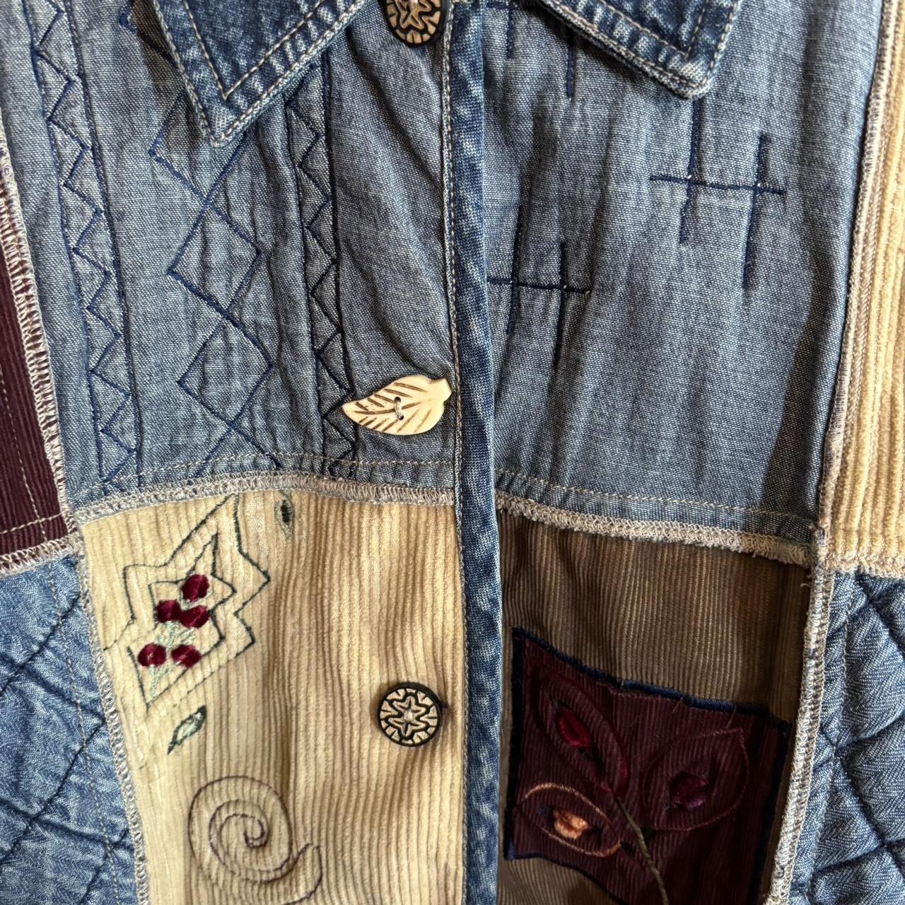 Women's Jacket - Multi/Blue - S – Denim patchwork… - image 3