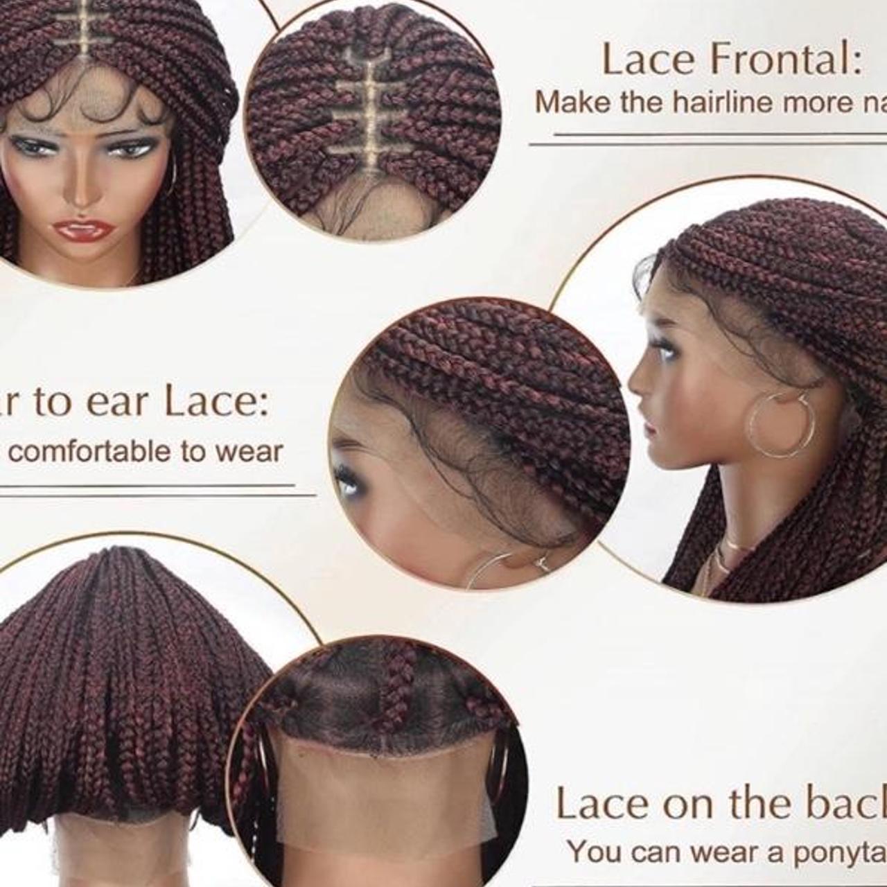  Alebery 36 Full Lace Knotless Box Braided Wigs for