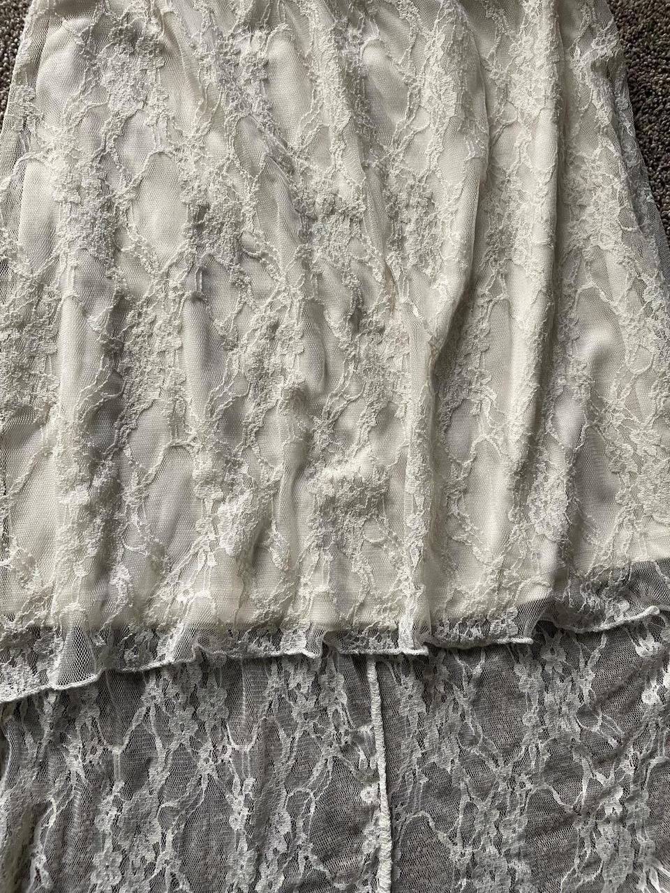 Vintage Women's Lace Skirt - White/Cream - XS – G… - image 5