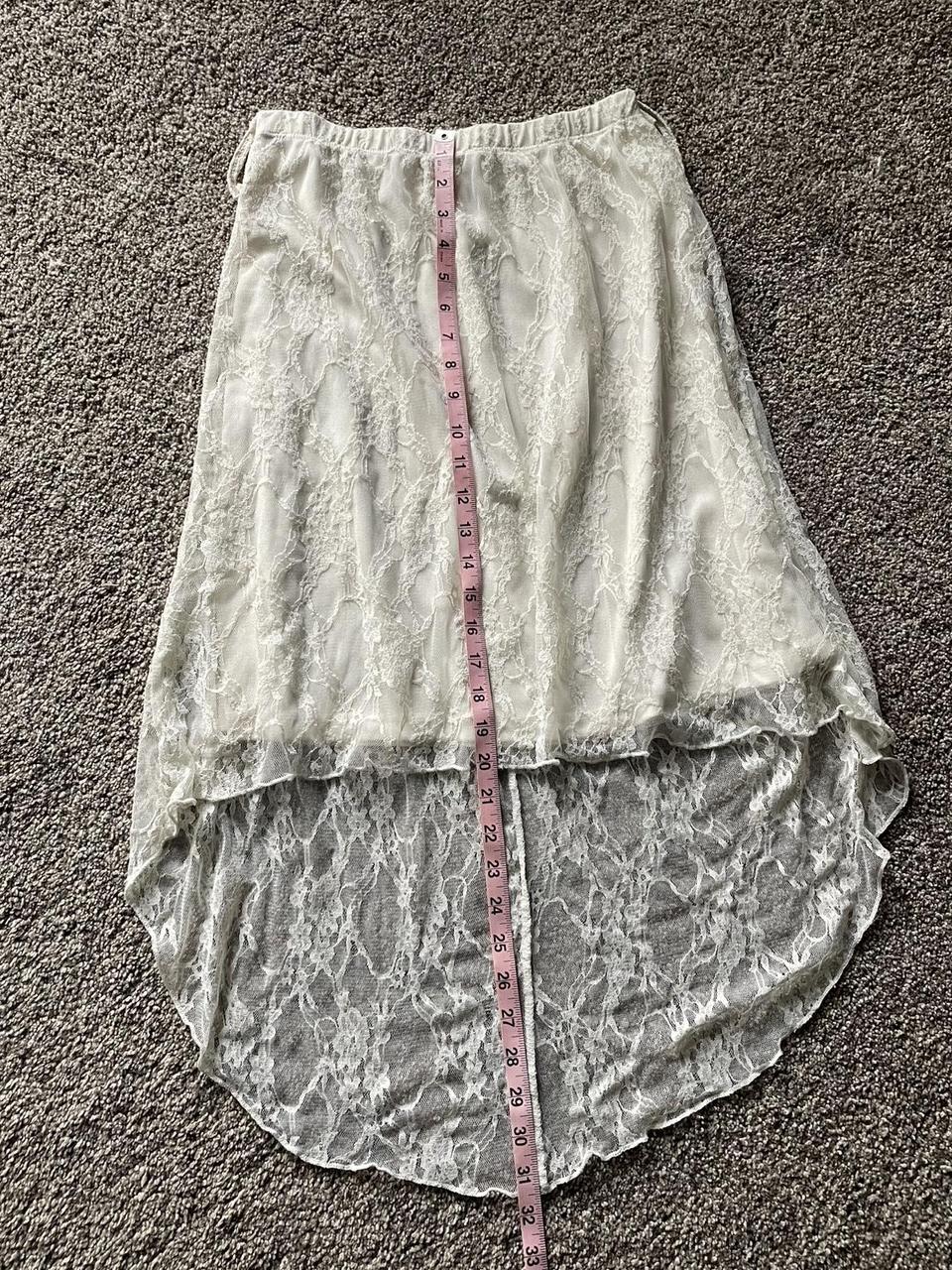 Vintage Women's Lace Skirt - White/Cream - XS – G… - image 2