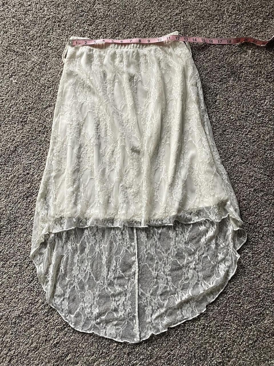 Vintage Women's Lace Skirt - White/Cream - XS – G… - image 1