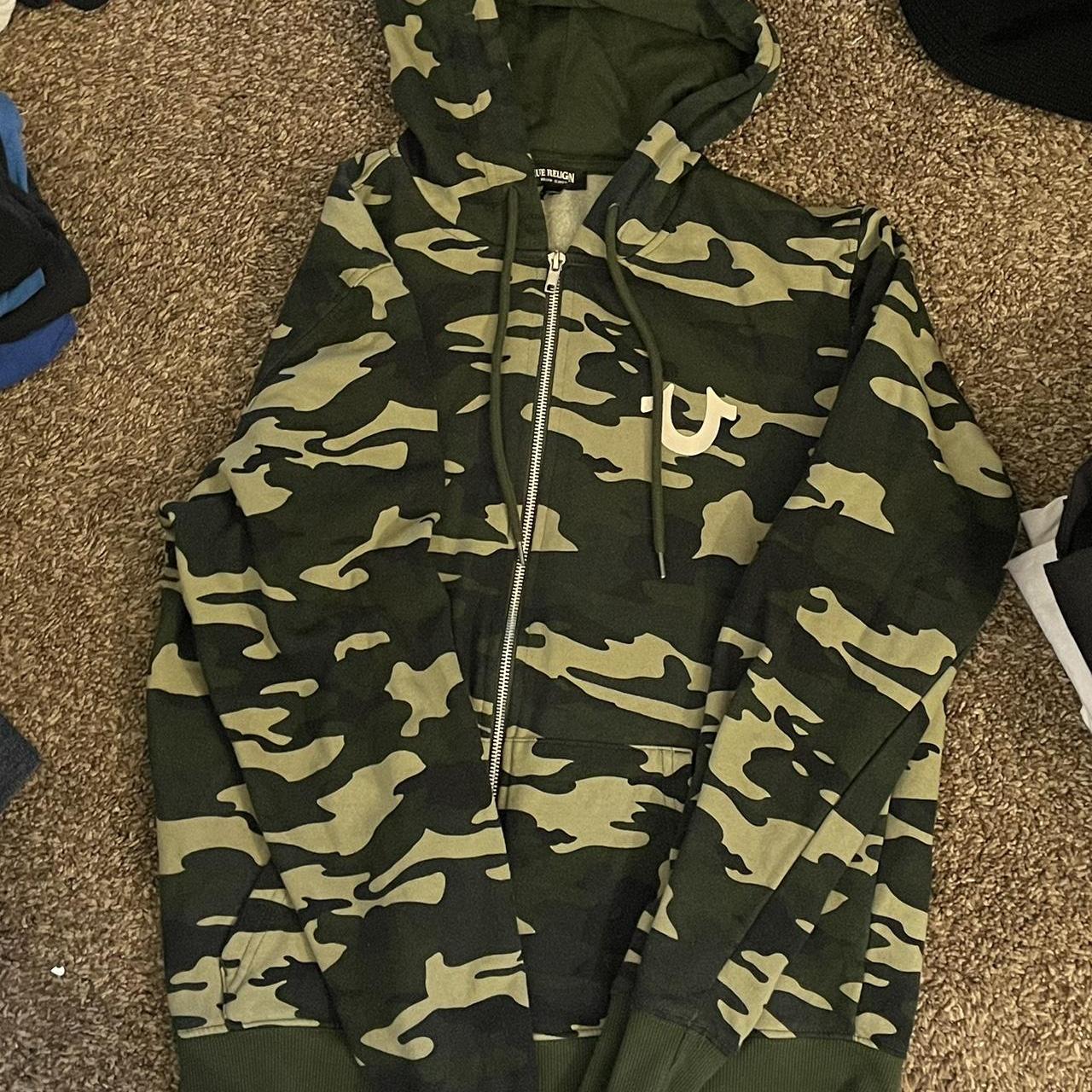 True Religion Camouflage Zip Up Size Medium Depop