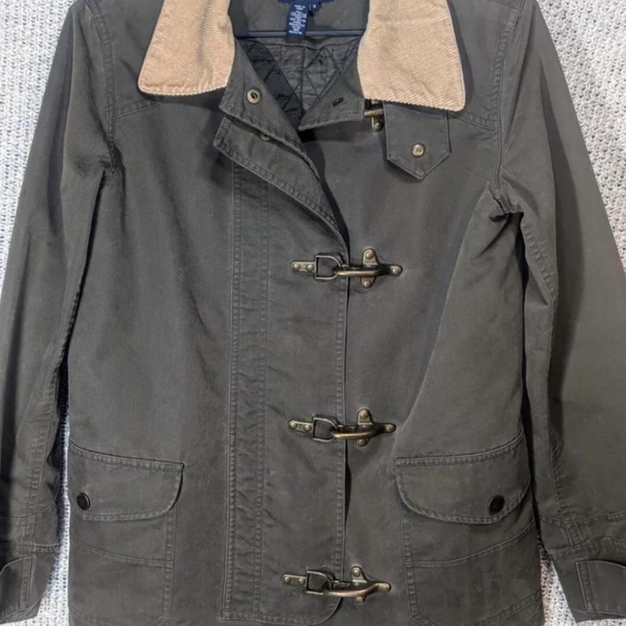 Vintage Chaps Size SM Fireman Jacket Army Green... | Depop