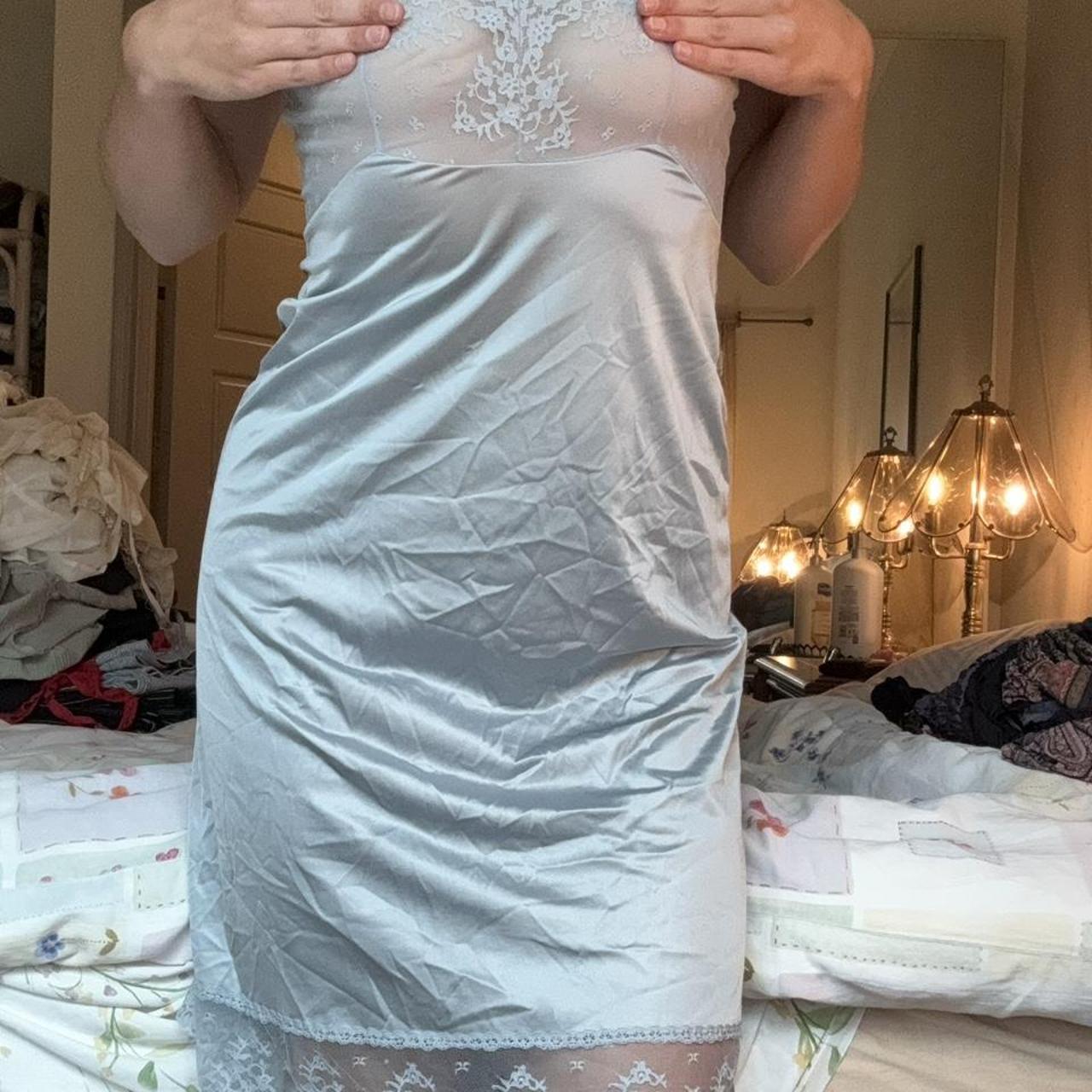 Midi Dress Blue Lace Slip Dress Blue Lace Slip Dress, Light Blue