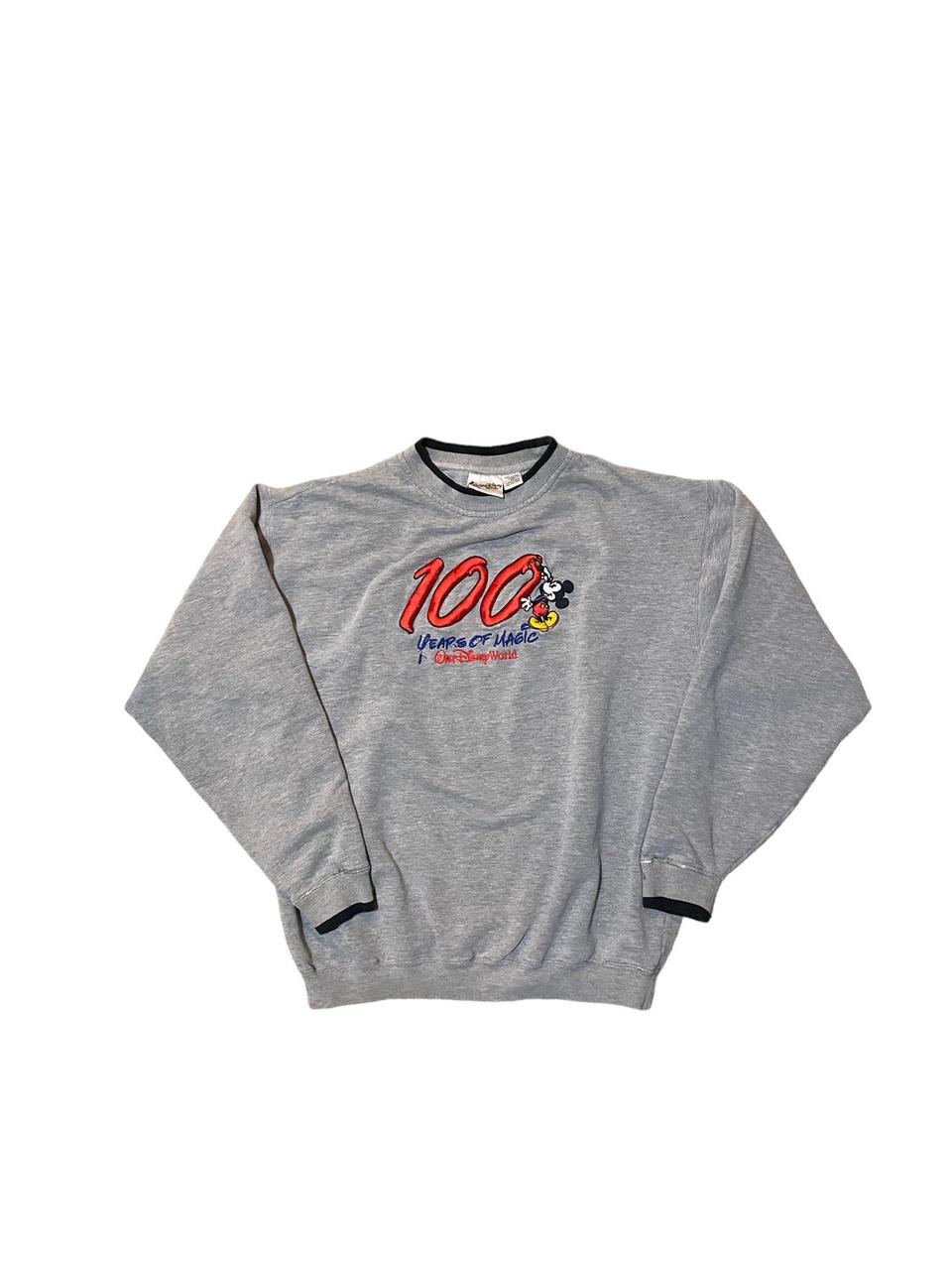 Vintage Y2k Disney Crewneck Grey Black Red... - Depop