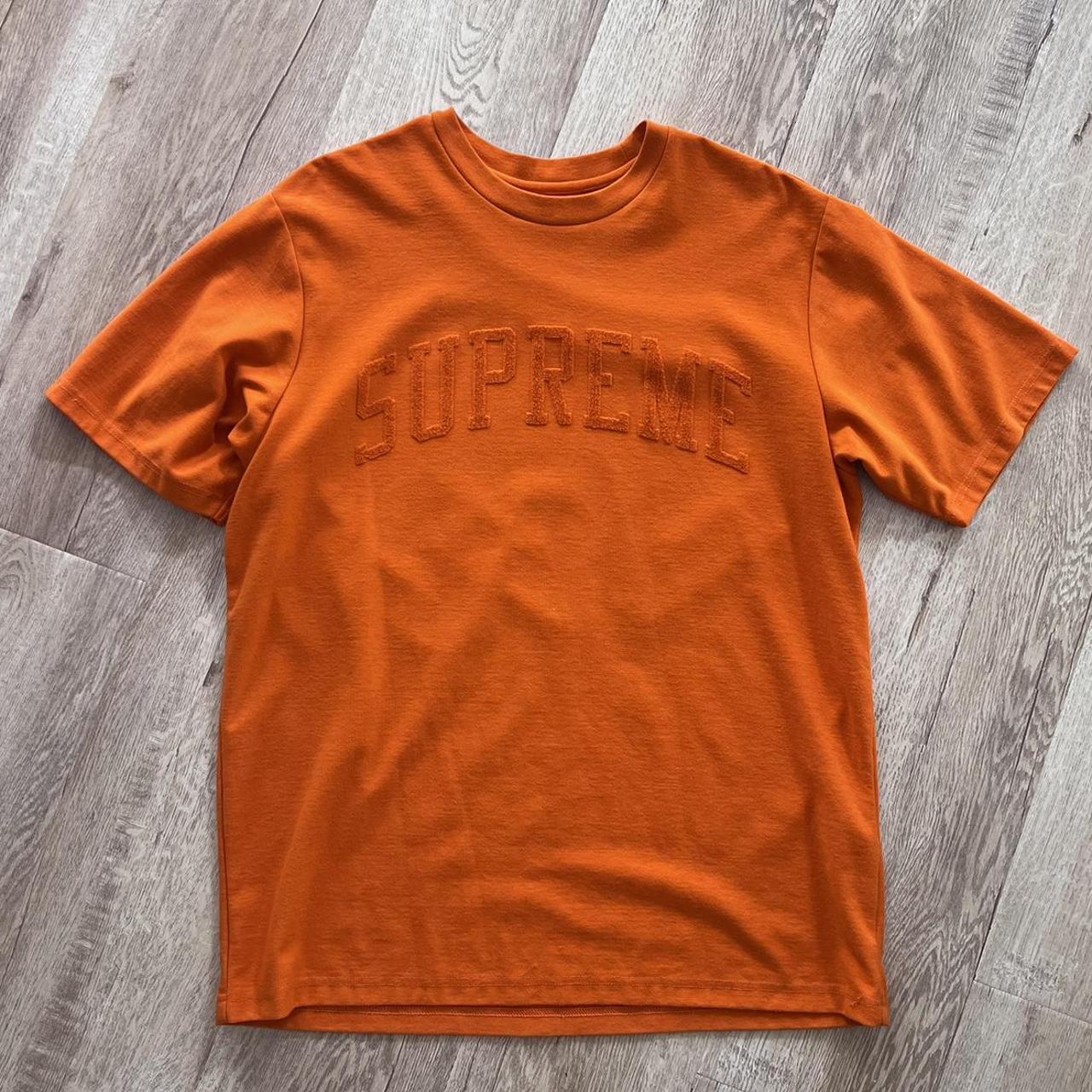 Supreme orange logo tee. Great condition barely